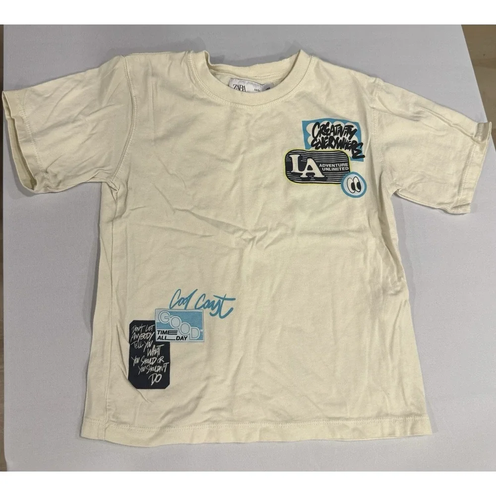 Zara Boys Tshirt Creativity Everywhere LA 6-7